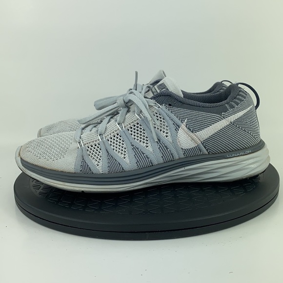 Nike Flyknit Lunar 2 Gray/White Running Shoes 620658-011 Women's Size 8.5 - Picture 9 of 13